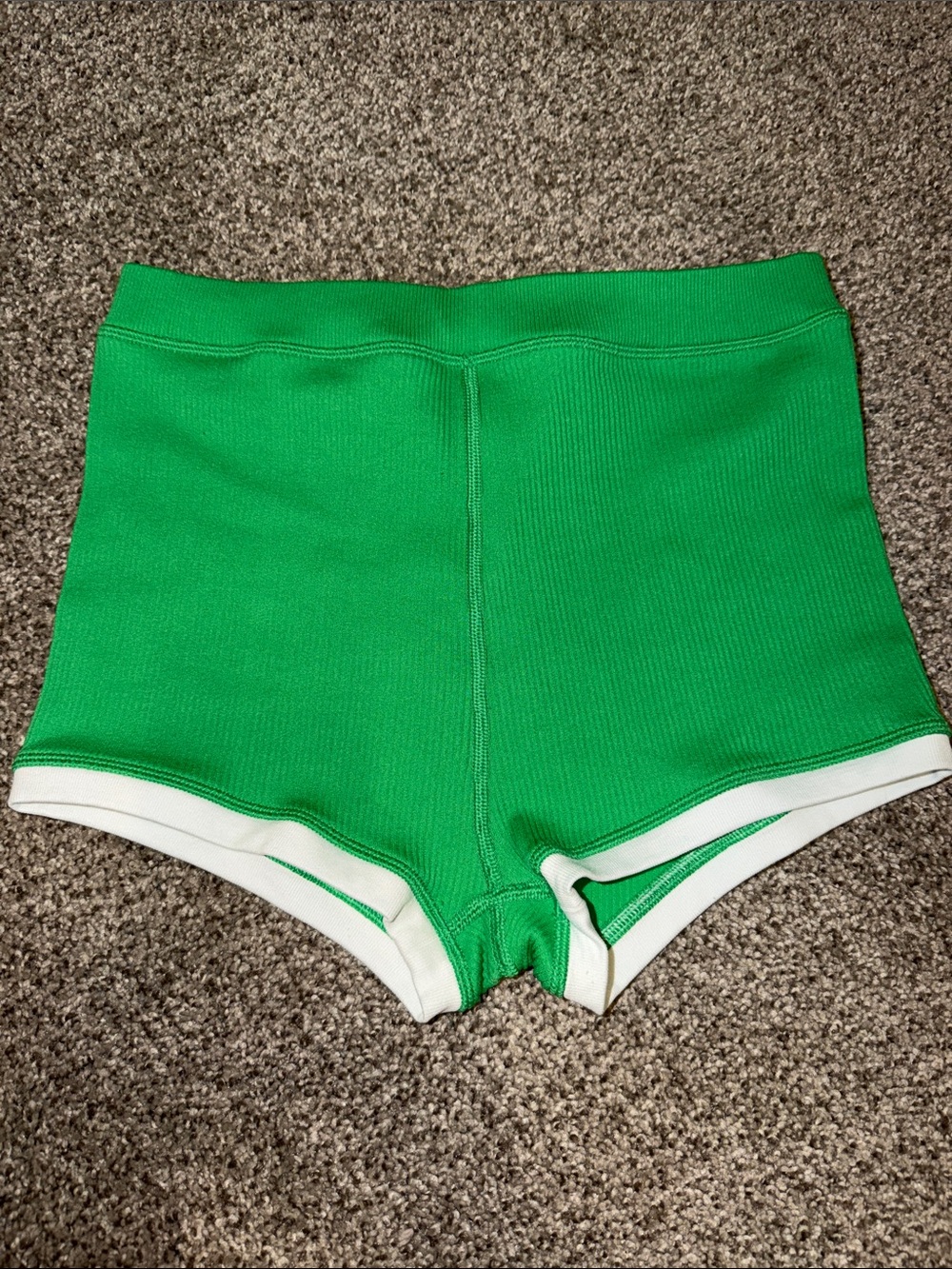 High-Waist Green Women's Lounge Shorts